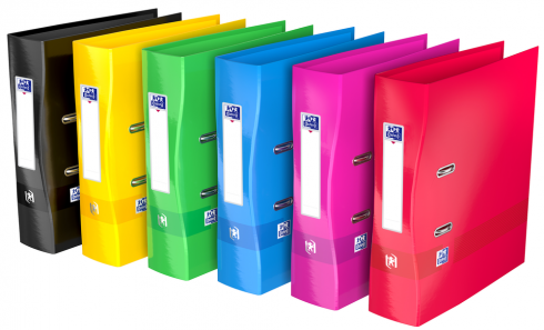 Oxford Color Life Lever Arch File - A4 - Laminated Card - Ergonomic Spine 90mm - Assorted colors - 100025433_1401_1564186585