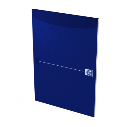 OXFORD Office Essentials Schrijfblok - A4 - Soepele Kartonnen kaft - Kopgelijmd - 50 Vel - Blanco met lijnenblad - Blauw - 100050239_1300_1659083076