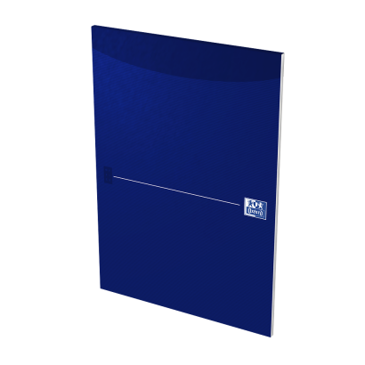 OXFORD Office Essentials Schrijfblok - A4 - Soepele Kartonnen kaft - Kopgelijmd - 50 Vel - Blanco met lijnenblad - Blauw - 100050239_1300_1686189359