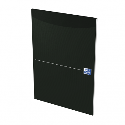 OXFORD Office Essentials Schrijfblok - A4 - Soepele Kartonnen kaft - Gelijmd - 50 Vel - Gelijnd - Zwart - 100050240_1300_1659084014