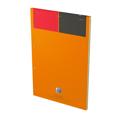 OXFORD International Notepad - A4+ - Card Cover - Stapled - Narrow Ruled - 160 Pages - SCRIBZEE Compatible - Orange - 100100101_1300_1686170987