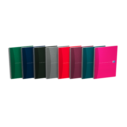 OXFORD Office Essentials Notebook - A4 - Soft Card Cover - Twin-wire - Seyes - 100 Pages - SCRIBZEE Compatible - Assorted Colours - 100100385_1400_1709630108