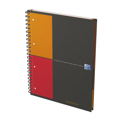 OXFORD International Filingbook - A4+ - PP Kaft - Dubbelspiraal - Geruit 5mm - 100 Vel - SCRIBZEE® Compatible - Grijs - 100100739_1300_1647875903