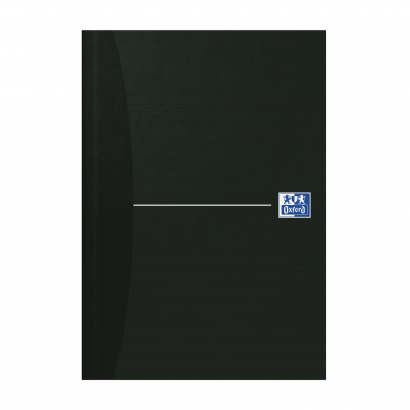 Oxford Office Essentials notatbok - A5 – hardt omslag – innbundet – linjert – 192 sider – svart - 100100745_1100_1643626388