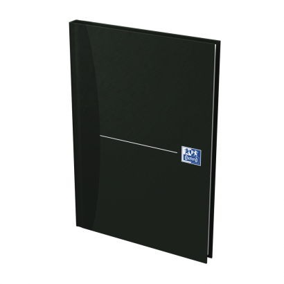 OXFORD Office Essentials Notebook - A5 - Hardback Cover - Casebound - Ruled - 192 Pages - Black - 100100745_1300_1643626393
