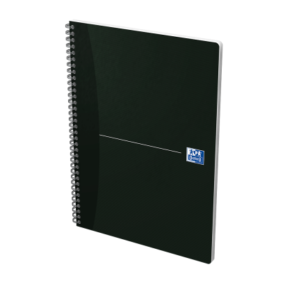 Oxford Office Essentials Cahier - A4 - Couverture Souple - Reliure intégrale - Petits carreaux 5x5 - 180 Pages - Compatible SCRIBZEE ® - Noir - 100100759_1300_1686164880