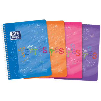 OXFORD HOMEWORK NOTEBOOK - 17x22cm - Polypro cover - Twin-wire - Seyès Squares - 148 pages - Assorted colours - 100100916_1200_1709027287 - OXFORD HOMEWORK NOTEBOOK - 17x22cm - Polypro cover - Twin-wire - Seyès Squares - 148 pages - Assorted colours - 100100916_1201_1709027285
