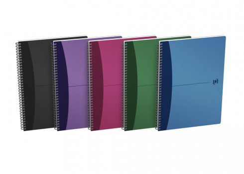 OXFORD Office Urban Mix Notebook - A4 Polypropylene Cover - Twin-wire - Ruled - 180 Pages - SCRIBZEE Compatible - Assorted Colours - 100100918_1400_1662364744