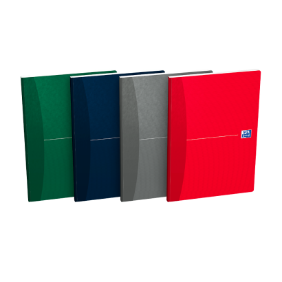 Oxford Office Essentials Notizbuch - A4  5 mm kariert - 96 Blatt - Broschiert - Hardcover - Sortierte Farben - 100100923_1400_1709630123