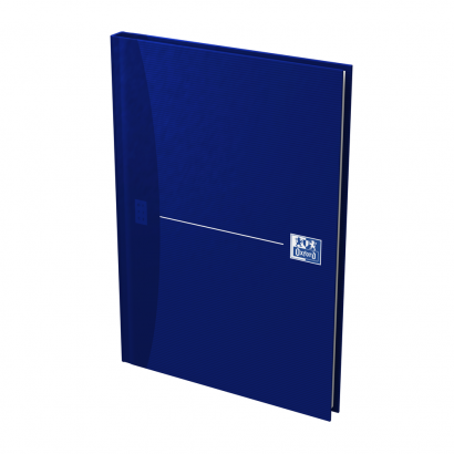 OXFORD Essentials gebundenes Notizbuch - A5 - 5mm kariert - 96 Blatt - Optik Paper® - Kunststoffbeschichtetes Hardcover - blau - 100101749_1300_1662389644
