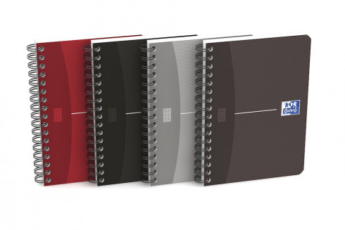 OXFORD Office Essentials Notebook - A6 - Soft Card Cover - Twin-wire - 5mm Squares - 100 Pages - Assorted Colours - 100102329_1401_1583238134