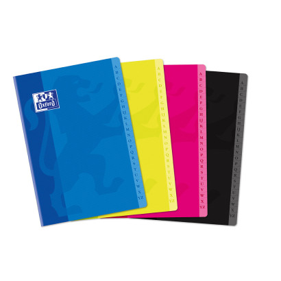 OXFORD CLASSIC INDEX BOOK - A4 - Soft card cover - Stapled - 5x5mm Squares - 96 pages - Assorted colours - 100102779_1200_1709024984