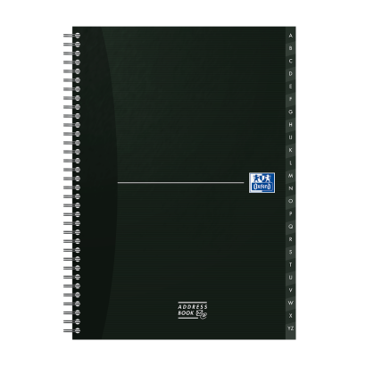 OXFORD Office Essentials A-Z Address Book - A4 - Hardback Cover - Twin-wire - Specific Ruling - 144 Pages - Assorted Colours - 100102783_1400_1686193887 - OXFORD Office Essentials A-Z Address Book - A4 - Hardback Cover - Twin-wire - Specific Ruling - 144 Pages - Assorted Colours - 100102783_1102_1686193821