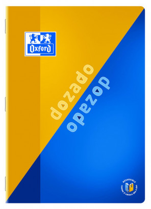 OXFORD DOZADO NOTEBOOK -  24x32cm - Soft card cover - Stapled - Seyès Dozado Squares - 120 pages - Assorted colours - 100102811_1100_1583238330