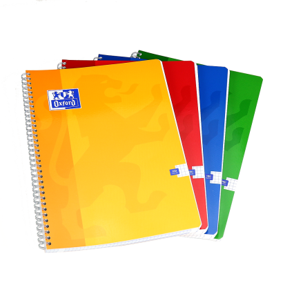 OXFORD CLASSIC NOTEBOOK - A4 - Soft card cover - Twin-wire - 5x5mm Squares - 180 pages - Assorted colours - 100102988_1200_1710518120