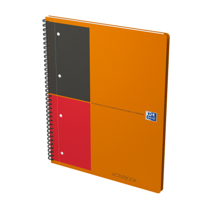 OXFORD International Activebook - A4+ - Polypropylene Cover - Twin-wire - Narrow Ruled - 160 Pages - SCRIBZEE® Compatible - Orange - 100102994_1300_1686173138