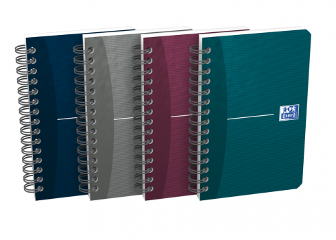OXFORD Office Essentials Notebook - 9x14cm - Soft Card Cover - Twin-wire - 5mm Squares - 100 Pages - Assorted Colours - 100103199_1400_1636058805