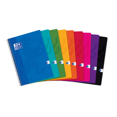 OXFORD CLASSIC NOTEBOOK - A4 - Soft card cover - Twin-wire - Seyès Squares - 180 pages - Assorted colours - 100103358_1200_1709025026