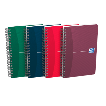 OXFORD Office Essentials Notebook - 11x17cm - Soft Card Cover - Twin-wire - 5mm Squares - 180 Pages - Assorted Colours - 100103841_1400_1709630140