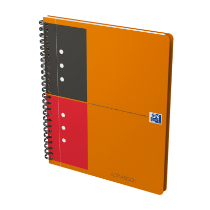 OXFORD International Activebook - A5+ - PP kaft - Dubbelspiraal - Gelijnd - 80 vel - SCRIBZEE® Compatible - Oranje - 100104067_1300_1686173295