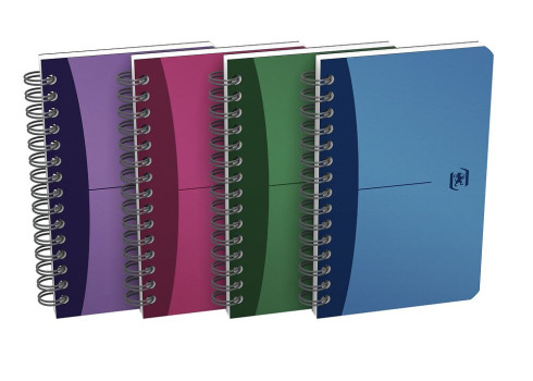 OXFORD Office Urban Mix Notebook - 9x14cm - Polypropylene Cover - Twin-wire - 5mm Squares - 180 Pages - Assorted Colours - 100104117_1400_1677241171