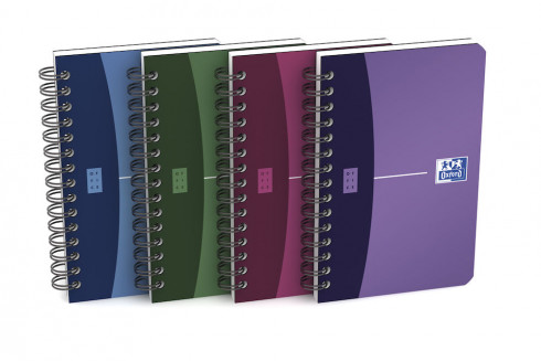 OXFORD Office Urban Mix Notebook - 9x14cm - Polypropylene Cover - Twin-wire - 5mm Squares - 180 Pages - Assorted Colours - 100104117_1401_1583238776