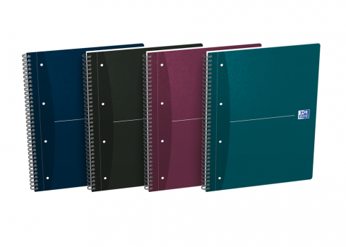 OXFORD Office Essentials Notebook - A4+ - Soft Card Cover - Twin-wire - 5mm Squares - 180 Pages - SCRIBZEE Compatible - Assorted Colours - 100104364_1400_1652779946