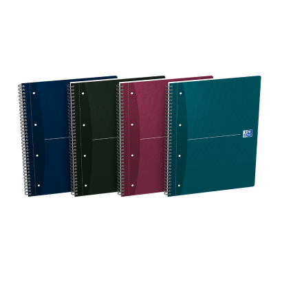 OXFORD Office Essentials Notebook - A4+ - Soft Card Cover - Twin-wire - 5mm Squares - 180 Pages - SCRIBZEE Compatible - Assorted Colours - 100104364_1400_1709630248
