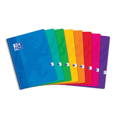 OXFORD CLASSIC NOTEBOOK - 24x32cm - Soft card cover - Twin-wire - 5x5mm Squares - 100 pages - Assorted colours - 100104405_1200_1709025035