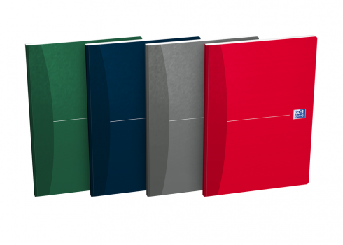 OXFORD Office Essentials Notebook - A4 - Soft Card Cover - Casebound - Seyès - 192 Pages - Assorted Colours - 100105084_1400_1636059459