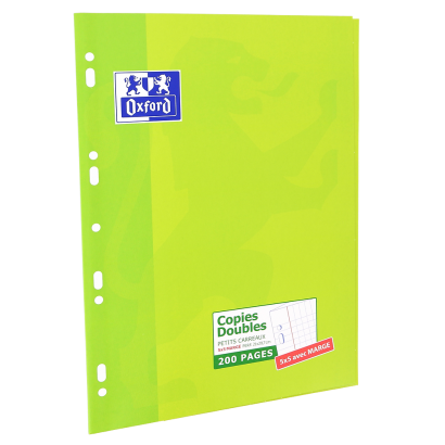 OXFORD CLASSIC DOUBLE SHEETS - A4 - Cardboard Box - 5x5mm squares with margin - 200 punched pages - 100105678_1100_1686102223 - OXFORD CLASSIC DOUBLE SHEETS - A4 - Cardboard Box - 5x5mm squares with margin - 200 punched pages - 100105678_1300_1686099354