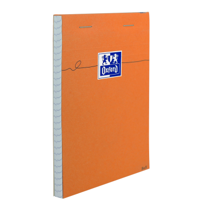OXFORD Orange Notepad - A6 - Stapled - Coated Card Cover - 5mm Squares - 160 Pages - Orange - 100106278_1300_1686152202