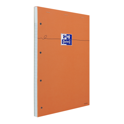 OXFORD Orange Notepad - A4+ Stapled - Coated Card  Cover - Seyès - 160 Pages - SCRIBZEE Compatible - Orange - 100106979_1300_1686152264