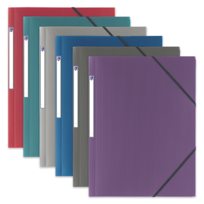 OXFORD CROSSLINE 3-FLAP FOLDER - A4 - Polypropylene - Assorted colors - 100201104_1200_1686093166