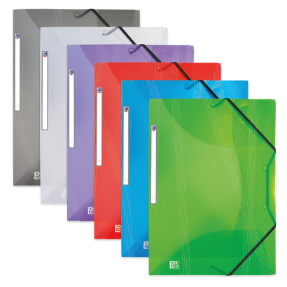 OXFORD HAWAI 3-FLAP FOLDER - A4 - Polypropylene - Translucent - Assorted colors - 100201189_1200_1695648300