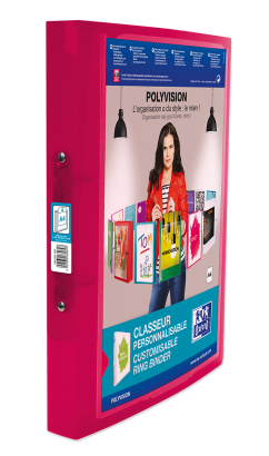 OXFORD POLYVISION RING BINDER - A4 - 30 mm spine - 2-O rings - Polypropylene - Translucent - Assorted colors - 100201407_1400_1686126553 - OXFORD POLYVISION RING BINDER - A4 - 30 mm spine - 2-O rings - Polypropylene - Translucent - Assorted colors - 100201407_1302_1686126527