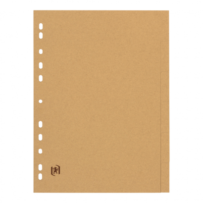 OXFORD Touareg Intercalaires Carton - A4 - 6 onglets - Non imprimé - 11 Trous - Beige - 100204978_1100_1615543498