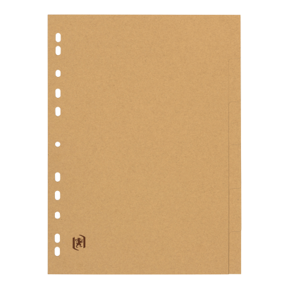 OXFORD Touareg kartonnen tabbladen - A4 - 6 tabs - onbedrukt - 11 gaats - beige - 100204978_1100_1686136462