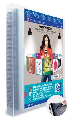 OXFORD POLYVISION DISPLAY BOOK REMOVABLE POCKETS - A4 - 30 Flexam pockets - Polypropylene - Clear - 100205580_8000_1561556188