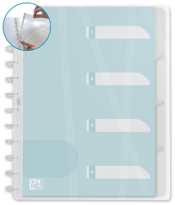 OXFORD HAWAI DISPLAY BOOK REMOVABLE - A4 - 30 Variozip pockets - Polypropylene - Clear - 100205613_1100_1686105833