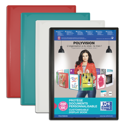 OXFORD POLYVISION DISPLAY BOOK - A4 - 100 pockets - Polypropylene - Opaque Assorted colors - 100205977_1200_1710518071