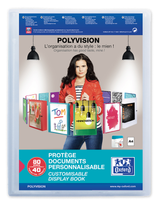 OXFORD Polyvision Protège-Documents - A4 - 40 pochettes - PP - Incolore - 100206232_1100_1686098390