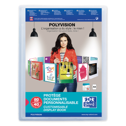 OXFORD Polyvision Protège-Documents - A4 - 40 pochettes - PP - Incolore - 100206232_1100_1709205666