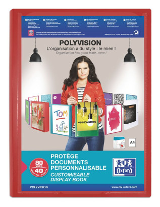 OXFORD POLYVISION DISPLAY BOOK - A4 - 40 pockets - Polypropylene - Opaque - Assorted colors - 100206234_1200_1677234055 - OXFORD POLYVISION DISPLAY BOOK - A4 - 40 pockets - Polypropylene - Opaque - Assorted colors - 100206234_1103_1677180256