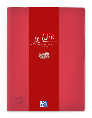 PROTEGE-DOCUMENTS OXFORD LE LUTIN® L'ORIGINAL - A4 - 50 pochettes - PVC - Rouge cerise - 100206373_1100_1686124318