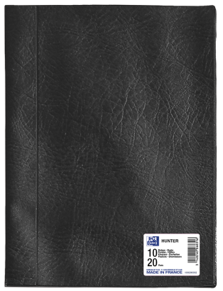 OXFORD HUNTER DISPLAY BOOK - A4 - PVC/Polypropylene -  10 pockets - Black - 100206392_1100_1686124343