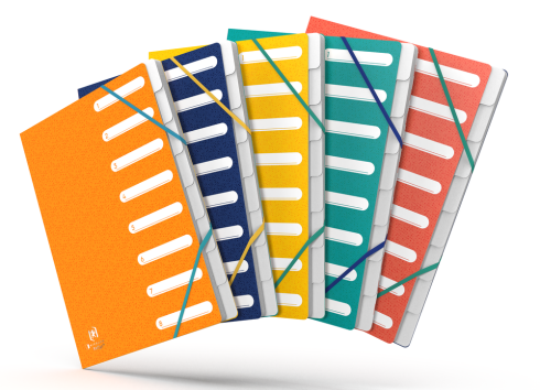 Trieur Oxford Oxford Bicolor Recyc+ - A4 - 8 Positions - Carte - Couleurs assorties - 100208957_1400_1663944375