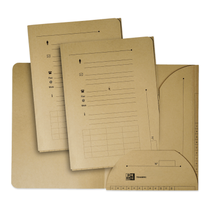 OXFORD Touareg Dokumentenmappe - A4 - mit zwei Klappen - für Inhalt 200 Blatt - aus recyceltem Karton - beige - Pack à 10 Stück - 100330111_1100_1709207239