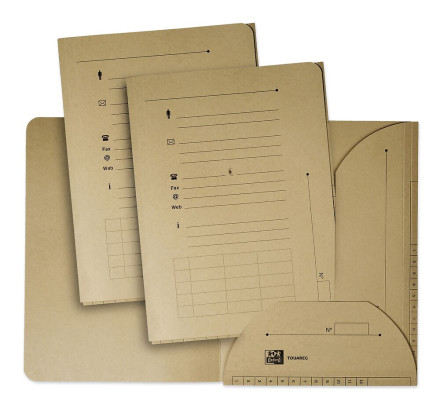 OXFORD TOUAREG INNER FOLDER - Pack of 25 - A4 - Recycled card - Natural Kraft - 100330112_1100_1677191509