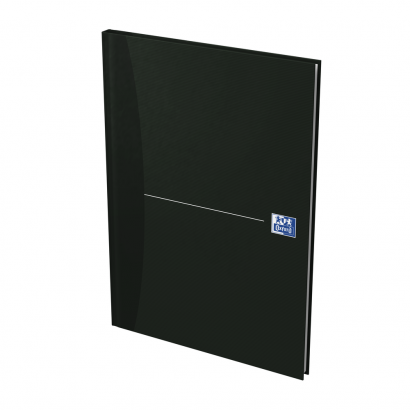 OXFORD Office Essentials Notebook - A4 - Hardback Cover - Casebound - Plain - 192 Pages - Black - 100420042_1300_1658153634